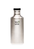 Klean Kanteen Stainless Steel Water Bottle with Poly Flat Cap (40-Ounce)