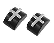 Silver Earrings with Stone - Black Onyx - Height: 10 mm