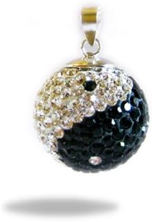 Mexican Bola Pregnancy Belly Chime (Yin Yang, Organza Ribbon)