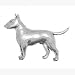 Pewter Pin Badge Dog English Bull Terrier