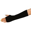 Cable Knit Arm Warmer Fingerless Long Gloves Black