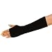 Cable Knit Arm Warmer Fingerless Long Gloves Black