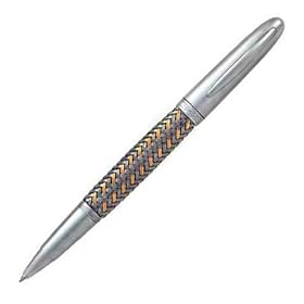 Porsche Design P3110 Stainless w  Gold Rollerball Pen
