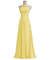 Halter Chiffon Evening Dress/Bridesmaid Dress/Prom Dress/Party Dress/Wedding Dress 