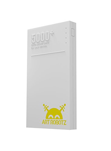 Art Robotz 5000mAh Pol-AR Portable Charger Ultra Slim USB Portable Power Bank Fast Charging External Battery Charger iPhone 6 Plus 6 5s 5c, Samsung Note 3 4, Galaxy S5 S4, LG G3, HTC One M8, Google Nexus 5 4, MOTO X and much more (Yellow)