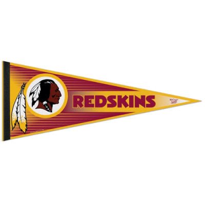 WASHINGTON REDSKINS OFFICIAL LOGO PENNANT BUTTON BUMPER STICKER SET