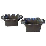 BIA Cordon Bleu Wavy 16-Ounce Square Bakers, Set of 2, Espresso