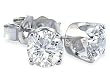 1/10ct Round Diamond Stud Earrings in 14k White Gold