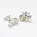 Onyx Designer Cufflinks - Fish Swirl