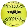 Worth Toxic NSA 44/400 Yellow 12" Softball, Dozen