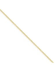 .65mm, 14 Karat Yellow Gold, Diamond-Cut Cable Chain - 18 inch