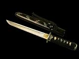 Fully Hand Forged Kami&Temple Black Japanese Tanto #338