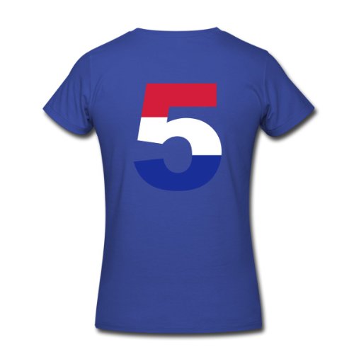 Spreadshirt Damen 5 – Netherlands Flag – T-Shirt, royalblau, M
