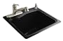 Kohler K-6657-2R-7 River Falls Self-Rimming Sink with Two-Hole Drilling for Single-Hole Faucet and Right-Hand Accessory, Black Black
