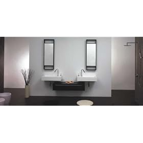 Luxurious Black and White Double Sink Bath Vanity Set with Cabinets