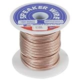 JSC Wire Speaker Wire Cable 18 AWG Clear 50 ft. USA