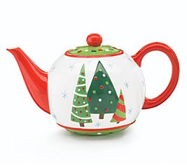 Whimsical Woods Christmas Holiday Teapot