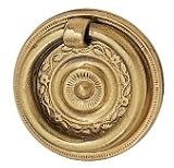Drop Pull - Round Ring Pull on Round Ornate backplate