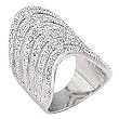 Women's Classic Line Clear Swarovski Crystal Rhodium Ring, Size: 5-9 Women's Classic Line Clear Swarovski Crystal Rhodium Ring, Size: 5-9