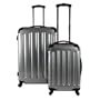 Swiss Case 28" Spinner SILVER Suitcase + FREE Carry-on luggage set