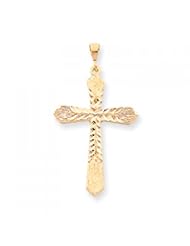 10k Yellow Gold Cross Charm - Religious Jewelry