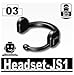 Headset (Black) - Custom Minifigure Piece