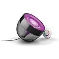 Philips Living Colors Iris, Energiesparende LED-Technologie mit 10 Watt,16 Millionen Farben, mit Fernbedienung, schwarz 7099930PH