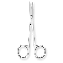 Stainless Steel Non Sterile Mirror Finish Straight Iris Scissor, 4-1/2" Length, For Single Use (Pack of 100)