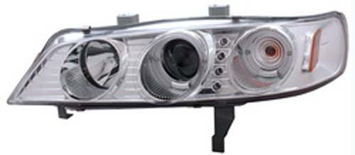 AnzoUSA 121328 Chrome Clear/Amber Projector Halo Headlight for Honda Accord - (Sold in Pairs)