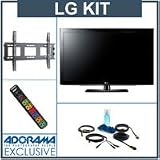 LG 32LD550 32 inch Class 1080p Full HD LCD TV, with Advanced Accessory Kit (2 HDMI Cables, 1 RGB Cable, 1 Audio Cable, Plasma / LCD Clean Kit, Monster 6 Outlet Surge Protection. TV Wall and Ceiling Mount)