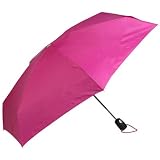 Crimson Totes Womens Professional Flat Auto Open Auto Close Folding Umbrella