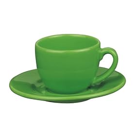 Waechtersbach Espresso Cup & Saucer, Set of 4, Green Apple