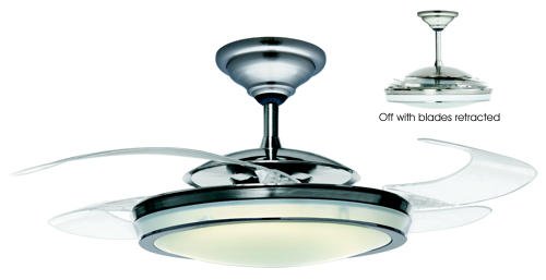 Hunter 21425 Fanaway 48 Ceiling Fan With Clear Retractable Blades