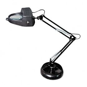 White Mini Table Top Magnifier Magnifying Task Lamp 5x