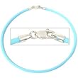 Rubber Cord Anklet Light Blue 9"