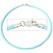 Rubber Cord Anklet Light Blue 9"