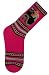 Laurel Burch Black Cat With Parrots Sole Mates Socks Fuschia