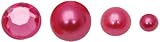 Fabscraps Non-Adhesive Flat Back Pearl and Rhinestone Collection Pack, Cerise Pink