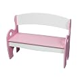 Kids' Arc-Back Bench - Pink/ White