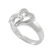 Sterling Silver Infinite Hearts CZ Fashion Ring