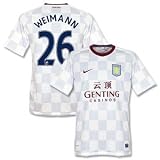 11-12 Aston Villa Away Jersey + Weimann 26-XL