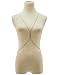 ISHOW Women's Silver Tone Link Harness Bikini Beach Crossover Belly Body Chain Necklace