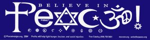 Believe in Peace Bumper Magnet