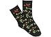 Brighten the Seaons Cardinal & Holly Berry Socks BLACK One Sz