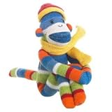 Pogo Genuine Monkeez Acrylic Yarn Sock Monkey in Multicolor Stripes