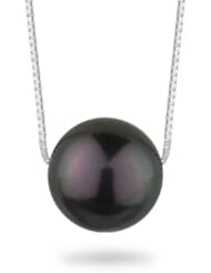 10 mm Tahitian Pearl Floating Pendant in 14K White Gold.