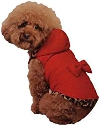 Fetchwear Stylish Pet Hoodie Dress Coat With Bow Tie (Red, S)