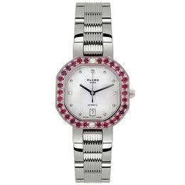 Ladies C-One Ruby and Diamond Automatic Watch Stainless Steel by Clerc