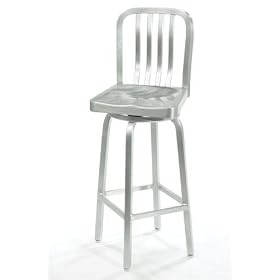 Click here to buy Sandra Bar Stool Swivel metal Brushed Aluminm by Home Decorators Collection.