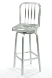 Sandra Swivel Bar Stool With Aluminum Seat